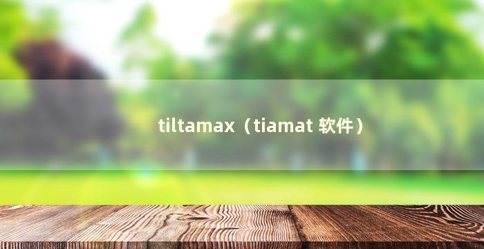 tiltamax（tiamat 软件）